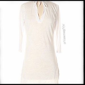 Balance Collection Beach Cover-Up White Sz Medium